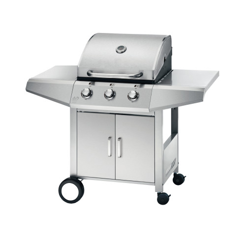 3 Burner Gas BBQ Grill 9.45kW — Black Firebox, Outdoor Backyard Cooking | KYQ-L23T-B