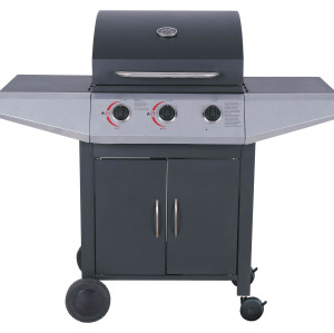3 Burner Gas BBQ Grill 9.45kW — Black Firebox, Outdoor Backyard Cooking | KYQ-L23T-A