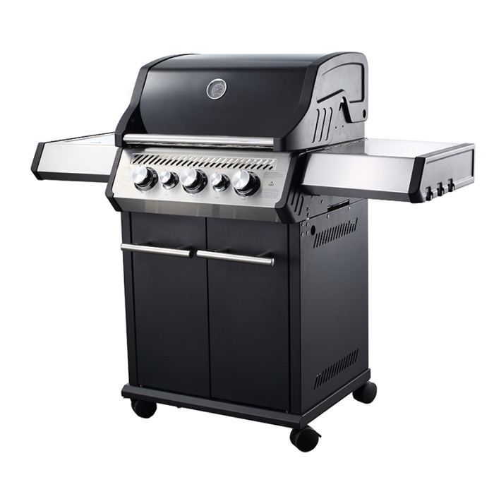3-Burner Premium Gas BBQ Grill 19kW — Cast Aluminum Chamber, 800°C Infrared Side Burner | KYQ-193RB