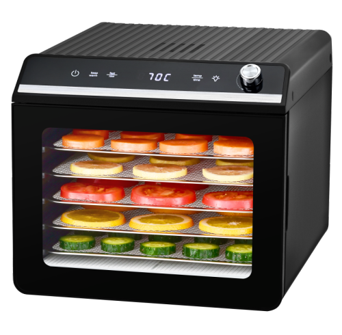 6-Tray Food Dehydrator 550-650W — Stainless Steel Racks 48H Timer Back Heating | KYS-365 Series