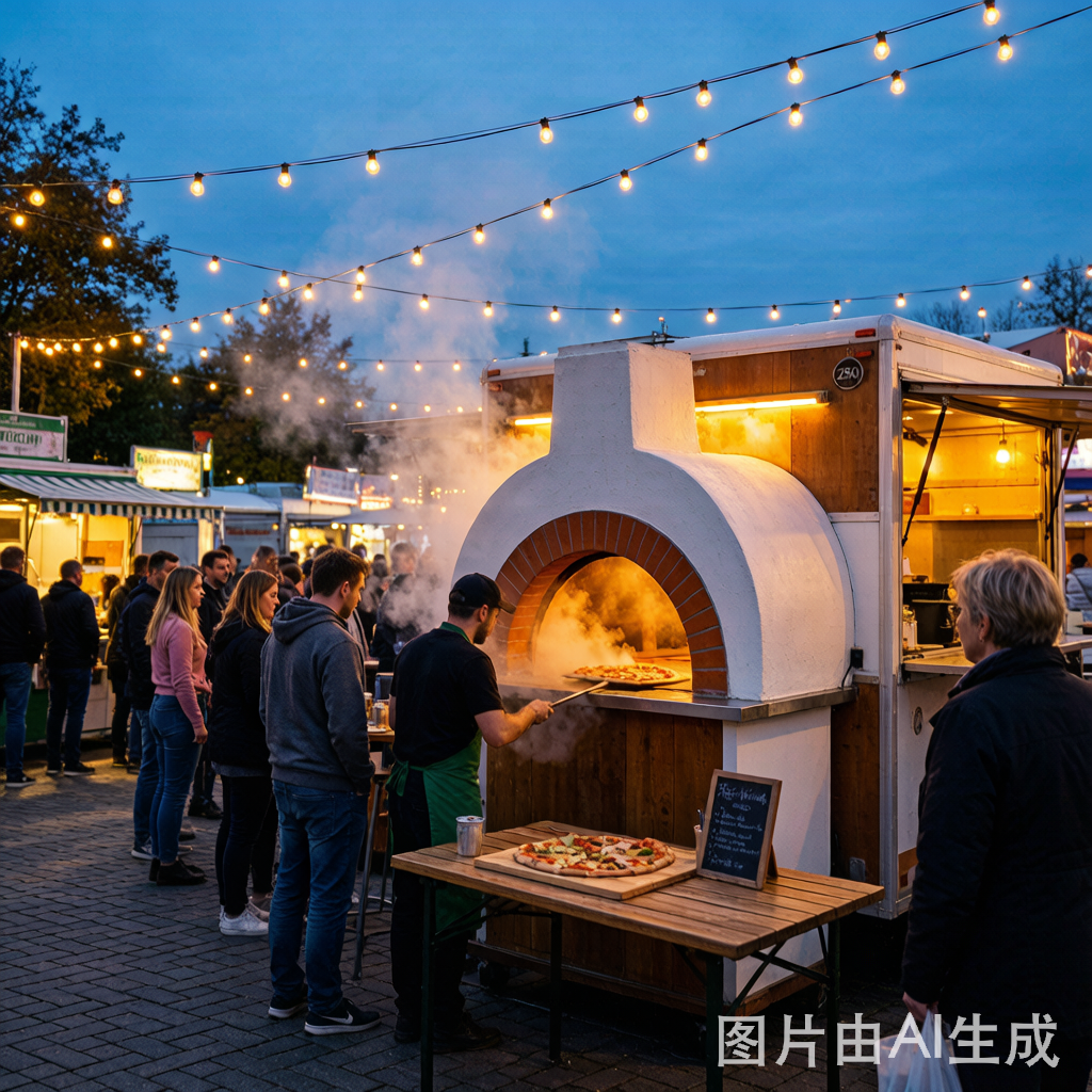 Gas pizza oven 4 kW high power burner