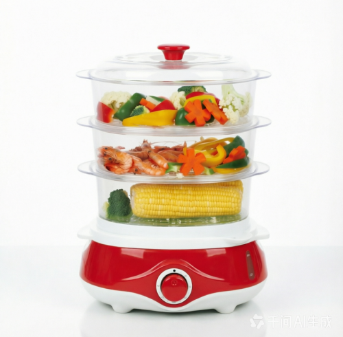 3-Tier Electric Food Steamer 11L | Large Capacity Steamer with 60-Min Timer & Auto Shut-Off | KYS-303A