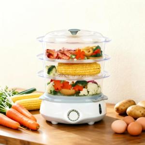 3-Tier Electric Food Steamer 11L | Large Capacity Steamer with 60-Min Timer & Auto Shut-Off | KYS-303A