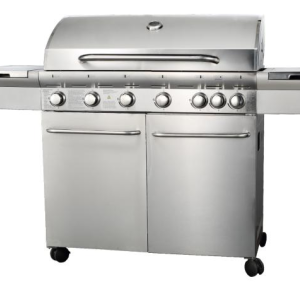 6-Burner Commercial Gas BBQ Grill 18.9kW — Freestanding Extra Large BBQ for Outdoor Cooking | KYQ-F61ST-B