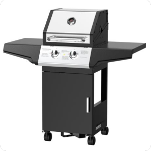 2-Burner Portable Gas BBQ Grill 6.3kW — Compact Outdoor Grilling with 2 Wheels | KYQ-LP22
