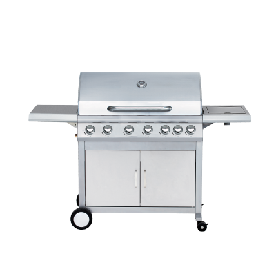 6-Burner Commercial Gas BBQ Grill 18.9kW — Freestanding Extra Large BBQ for Outdoor Cooking | KYQ-U61S-B