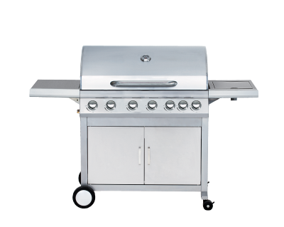 6-Burner Commercial Gas BBQ Grill 18.9kW — Freestanding Extra Large BBQ for Outdoor Cooking | KYQ-U61S-B