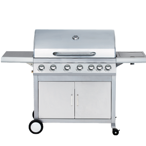 6-Burner Commercial Gas BBQ Grill 18.9kW — Freestanding Extra Large BBQ for Outdoor Cooking | KYQ-U61S-B