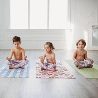 Suede Natural Rubber Yoga Mat for Children