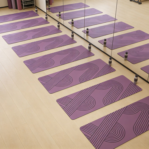 Biodegradable PU Rubber Yoga Mat with Laser Engraving