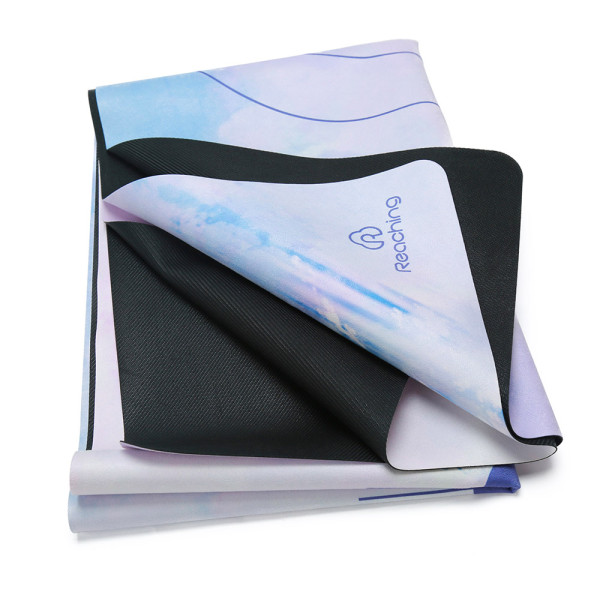 Custom Pattern Microfiber Suede Non-Slip Travel Yoga Mat