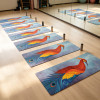 Wholesale Colorful Printed Suede Rubber Fitness Mat