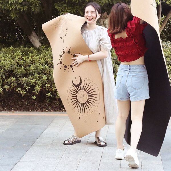 Non-Slip Sweat-Resistant Cork Rubber Pilates Mat OEM
