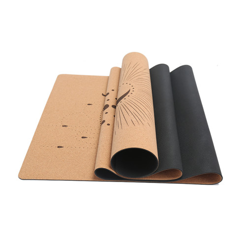 Non-Slip Sweat-Resistant Cork Rubber Pilates Mat OEM