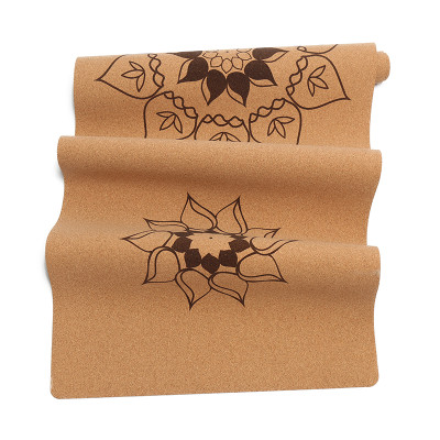 Custom Laser Engraved Organic Cork Exercise Mat
