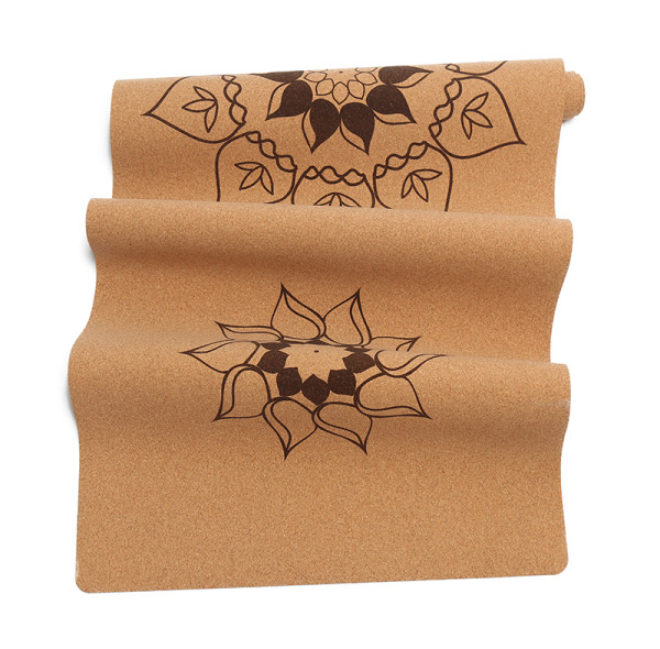 Custom Laser Engraved Organic Cork Exercise Mat