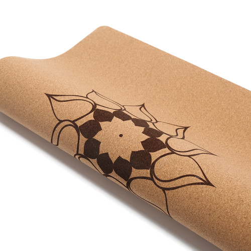 Custom Laser Engraved Organic Cork Exercise Mat