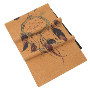 Wholesale Portable Foldable Travel Cork Yoga Mat Ultra-Thin Base