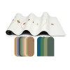 Private Label Custom Gold Alignment Lines PU Natural Rubber Yoga Mat