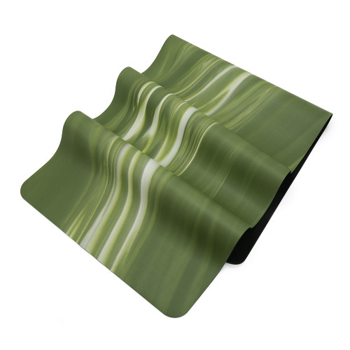 Custom Laser Aligned Two-Tone PU Natural Rubber Yoga Mat