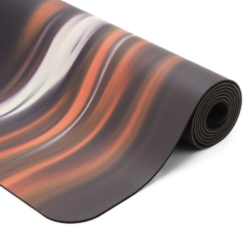 Private Label Two-Tone PU Rubber Yoga Mat Custom Logo