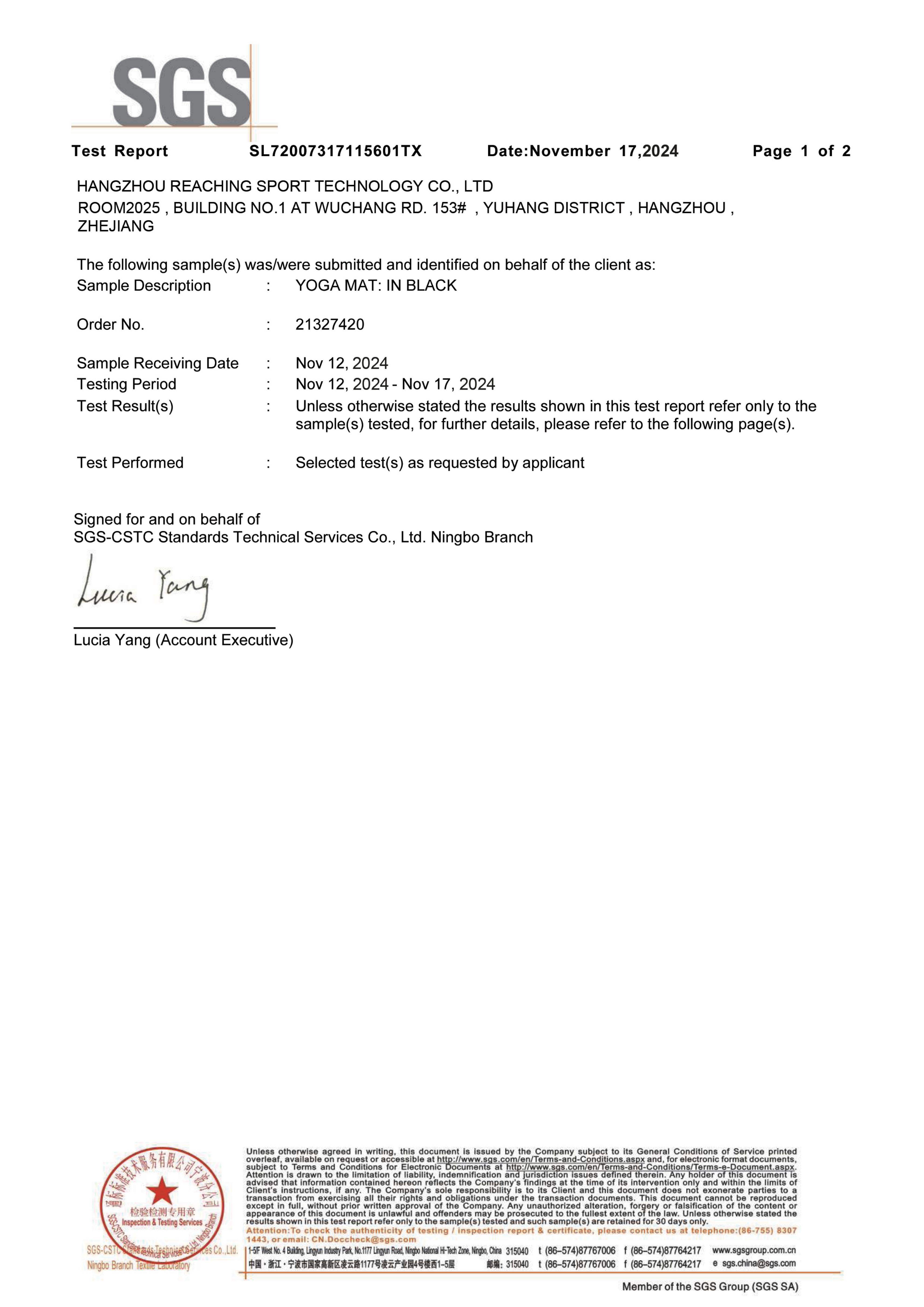 SGS Color Fastness Testing-Passed