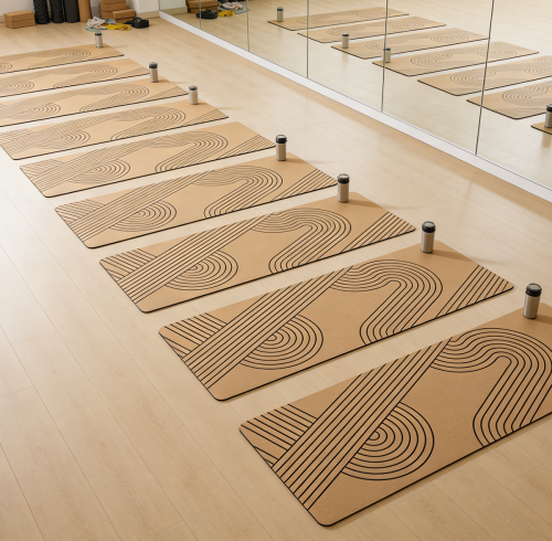 Natural Cork Eco-Friendly Yoga Mat with Rubber Base Wholesale