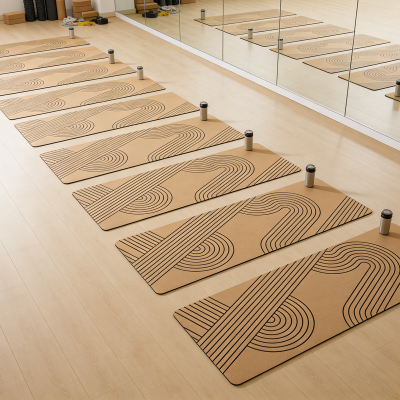Natural Cork Eco-Friendly Yoga Mat with Rubber Base Wholesale