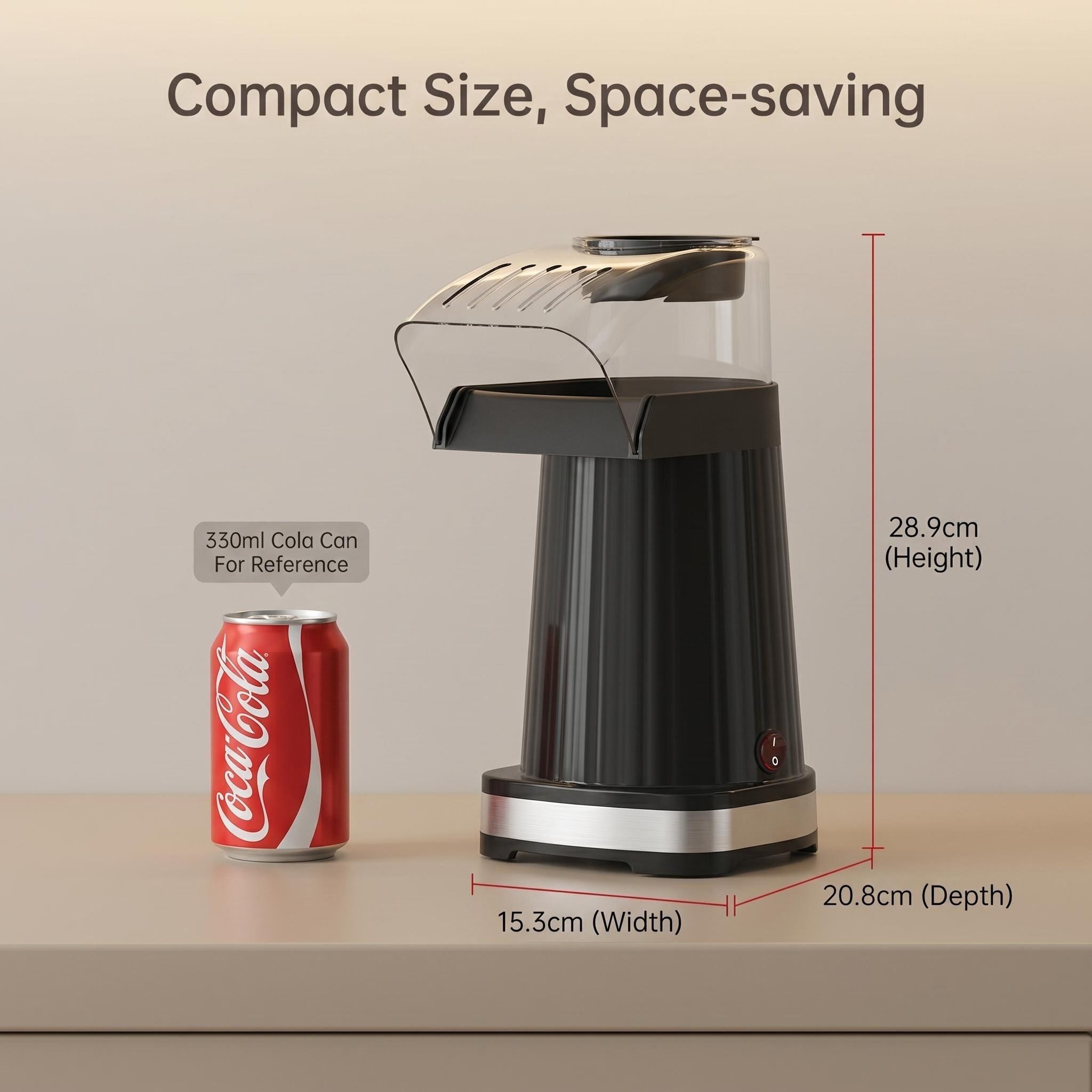 Kernee Mini Popcorn Maker Dimensions: Compact, Space-Saving Design.