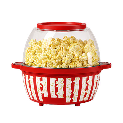 Kernee Stirring Popcorn Maker | Movie Theater Style Popcorn Machine with Non-Stick Plate | Quick-Heat Tech for Oil and Sugar  | Red Best Gift for Popcorn Lovers