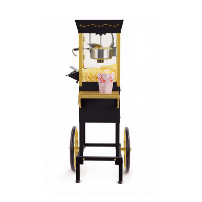 Kernee 8 Oz Popcorn Cart | Mobile Movie Night Popcorn Machine for Birthdays & Holiday Gatherings | Makes 32 Cups per Batch