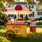 Kernee Weekend Getaway Popcorn Machine with Cart |10 Cups Fresh Theater Style Snacks | Durable Mobile Stand for Balcony & Deck Movie Parties
