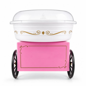 Vintage Cotton Candy Machine | Countertop Cotton Candy Maker With 2 Reusable Cones & 1 Sugar Scoop | Use Hard Candy or Sugar to Create Fluffy | With Wheel