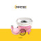Vintage Cotton Candy Machine | Countertop Cotton Candy Maker With 2 Reusable Cones & 1 Sugar Scoop | Use Hard Candy or Sugar to Create Fluffy | With Wheel