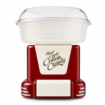 Retro Hard and Sugar Free Cotton Candy Maker | Includes 2 Reusable Cones and Scoop | Retro Red