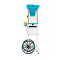 Snow Cone Shaved Ice Machine With Cart | Snow Cone Cart Makes 48 Icy Treats | Includes Plastic Scoop, Storage Compartment, Wheels for Easy Mobility | White and Blue