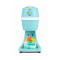 Snow Cone Shaved Ice Machine With Cart | Snow Cone Cart Makes 48 Icy Treats | Includes Plastic Scoop, Storage Compartment, Wheels for Easy Mobility | White and Blue