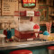 Snow Cone Shaved Ice Machine | Retro Table-Top Snow Cone Maker Makes 20 Icy Treats | Includes 2 Reusable Plastic Cups & Ice Scoop | Retro Red