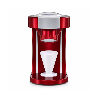 Kernee Snow Cone Machine With 1 Reusable Plastic Cup | Retro Table-Top Shaved Ice Maker with Stainless Steel Blades for Fluffy Ice | Red