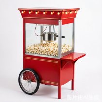 Vintage Popcorn Machine Cart with Stand - 8 Oz Commercial Popcorn Maker