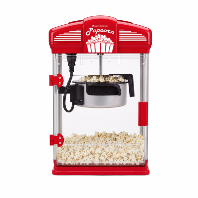 Stir Crazy Movie Theater Popcorn Popper | Nonstick Popcorn Kettle, Measuring Tool and Popcorn Scoop | 4QT Kettle | Black
