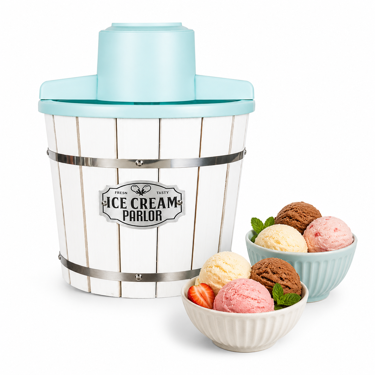 KERNEE red countertop ice shaver product image for home kitchens summer desserts private label and retail sales.