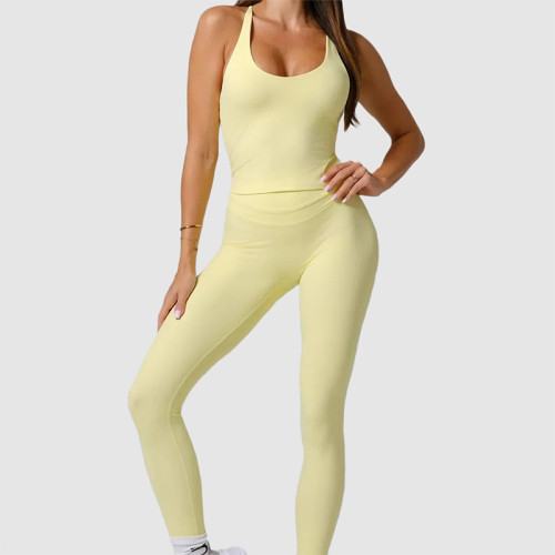 Custom Yoga Sleeveless Vest | Personalized Workout Tank | OEM/ODM Women's Activewear for Gym & Pilates