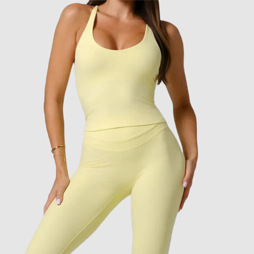 Custom Yoga Sleeveless Vest | Personalized Workout Tank | OEM/ODM Women's Activewear for Gym & Pilates