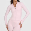 Custom Full-Zip Yoga Jacket - Slim Fit Workout Jacket with Thumb Holes & Zipper Pockets