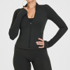 Custom Full-Zip Yoga Jacket - Slim Fit Workout Jacket with Thumb Holes & Zipper Pockets