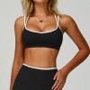 Custom Contrast Trim Yoga Bra - Women's Double Straps Sports Bra for Workout & Gym