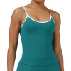 Custom Contrast Trim Yoga Tank Top | Built-in Support Workout Tank for Women