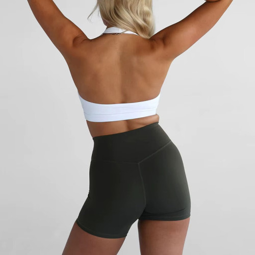 Custom Halter Wrap Yoga Set - Sports Bra & High Waist Shorts for Women