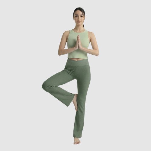 Limited Recycled Fabric Yoga Set - Sleeveless Tank & Flare Leg Pants Sustainable Activewear